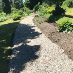 Pose de gravier blanc pour allée-chemin Landerneau